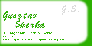 gusztav sperka business card